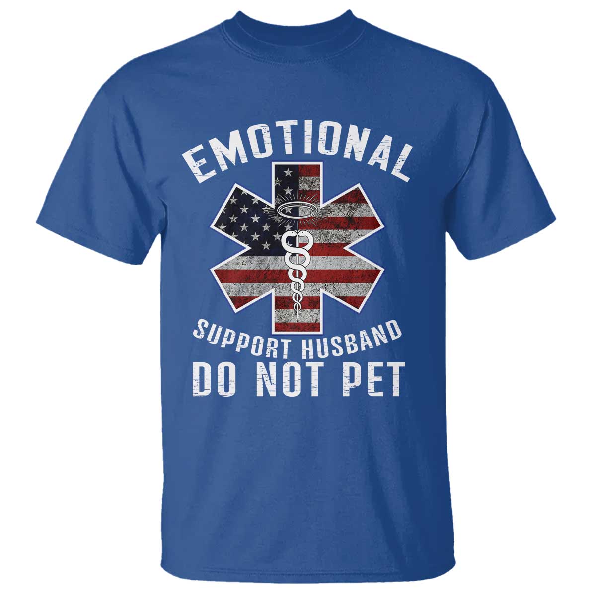 Emotional Support Husband Do Not Pet T Shirt Funny Couples - Wonder Print Shop