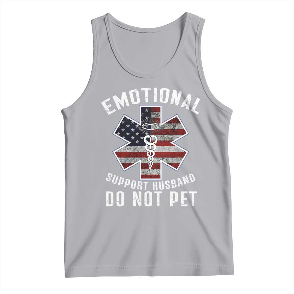 Emotional Support Husband Do Not Pet Tank Top Funny Couples - Wonder Print Shop