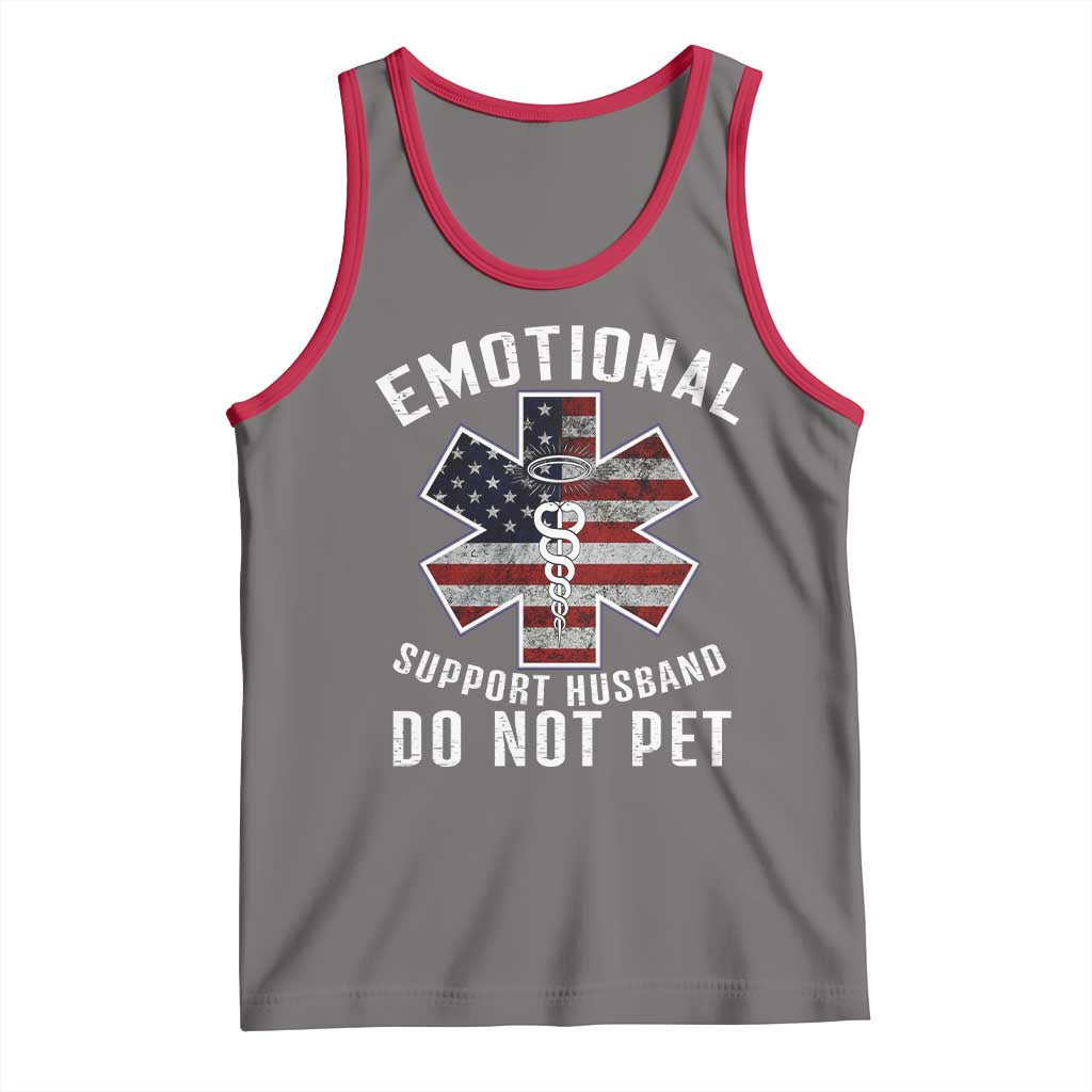 Emotional Support Husband Do Not Pet Tank Top Funny Couples - Wonder Print Shop