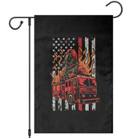 Firefighter Patriotic Fire Truck Fireman American Flag Garden Flag - Wonder Print Shop