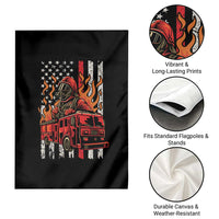 Firefighter Patriotic Fire Truck Fireman American Flag Garden Flag - Wonder Print Shop