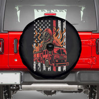 Firefighter Patriotic Fire Truck Fireman American Flag Spare Tire Cover - Wonder Print Shop
