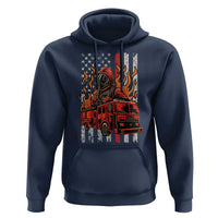 Firefighter Patriotic Fire Truck Fireman American Flag Hoodie - Wonder Print Shop