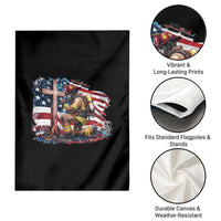 Fireman American Flag Garden Flag Firefighter Christian Cross Bible - Wonder Print Shop