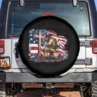 Fireman American Flag Spare Tire Cover Firefighter Christian Cross Bible - Wonder Print Shop