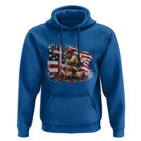 Fireman American Flag Hoodie Firefighter Christian Cross Bible - Wonder Print Shop