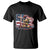 Fireman American Flag T Shirt Firefighter Christian Cross Bible - Wonder Print Shop