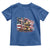 Fireman American Flag Toddler T Shirt Firefighter Christian Cross Bible - Wonder Print Shop