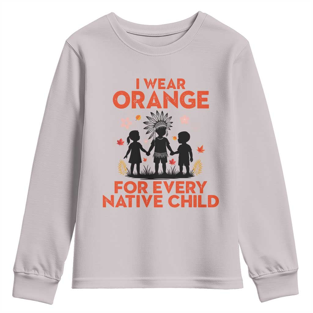 Native American Child Orange Shirt Day Youth Sweatshirt I Wear Orange For Every Native Child - Wonder Print Shop