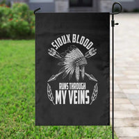 Native American Idian Chief Garden Flag Sioux Blood Runs Through My Veins - Wonder Print Shop