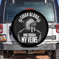 Native American Idian Chief Spare Tire Cover Sioux Blood Runs Through My Veins - Wonder Print Shop