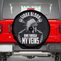 Native American Idian Chief Spare Tire Cover Sioux Blood Runs Through My Veins - Wonder Print Shop
