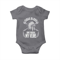 Native American Idian Chief Baby Onesie Sioux Blood Runs Through My Veins - Wonder Print Shop