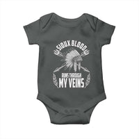 Native American Idian Chief Baby Onesie Sioux Blood Runs Through My Veins - Wonder Print Shop