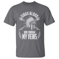 Native American Idian Chief T Shirt Sioux Blood Runs Through My Veins - Wonder Print Shop