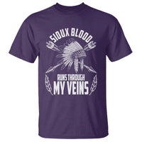 Native American Idian Chief T Shirt Sioux Blood Runs Through My Veins - Wonder Print Shop