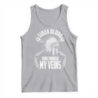 Native American Idian Chief Tank Top Sioux Blood Runs Through My Veins - Wonder Print Shop