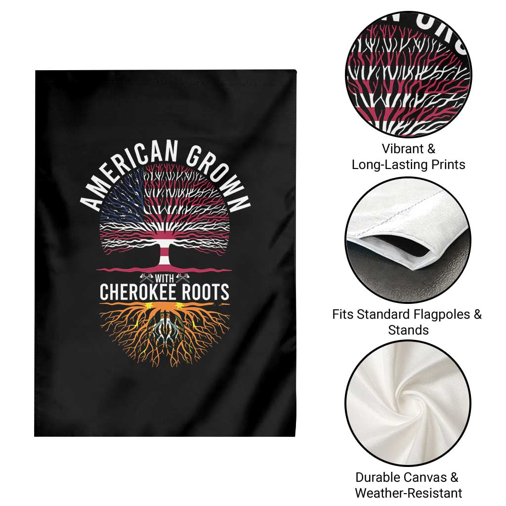Native American Flag Garden Flag American Grown With Cherokee Roots - Wonder Print Shop