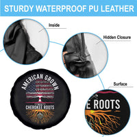 Native American Flag Spare Tire Cover American Grown With Cherokee Roots - Wonder Print Shop