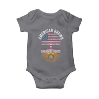 Native American Flag Baby Onesie American Grown With Cherokee Roots - Wonder Print Shop