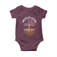 Native American Flag Baby Onesie American Grown With Cherokee Roots - Wonder Print Shop