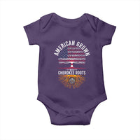 Native American Flag Baby Onesie American Grown With Cherokee Roots - Wonder Print Shop