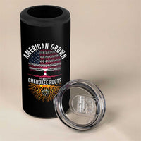 Native American Flag 4 in 1 Can Cooler Tumbler American Grown With Cherokee Roots
