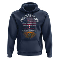 Native American Flag Hoodie American Grown With Cherokee Roots - Wonder Print Shop