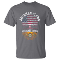 Native American Flag T Shirt American Grown With Cherokee Roots - Wonder Print Shop