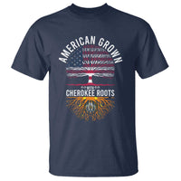 Native American Flag T Shirt American Grown With Cherokee Roots - Wonder Print Shop