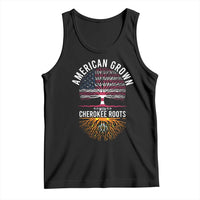 Native American Flag Tank Top American Grown With Cherokee Roots - Wonder Print Shop