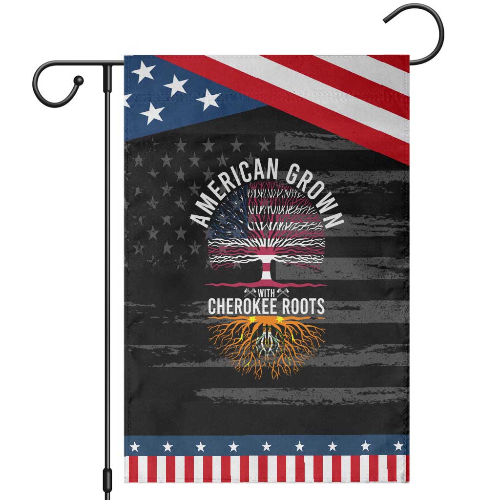 Native American Flag Garden Flag American Grown With Cherokee Roots