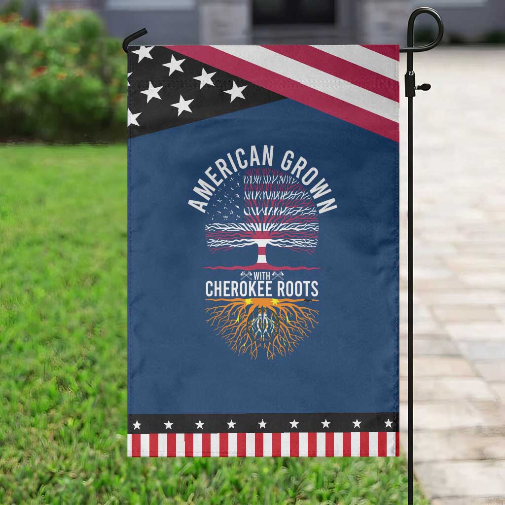 Native American Flag Garden Flag American Grown With Cherokee Roots