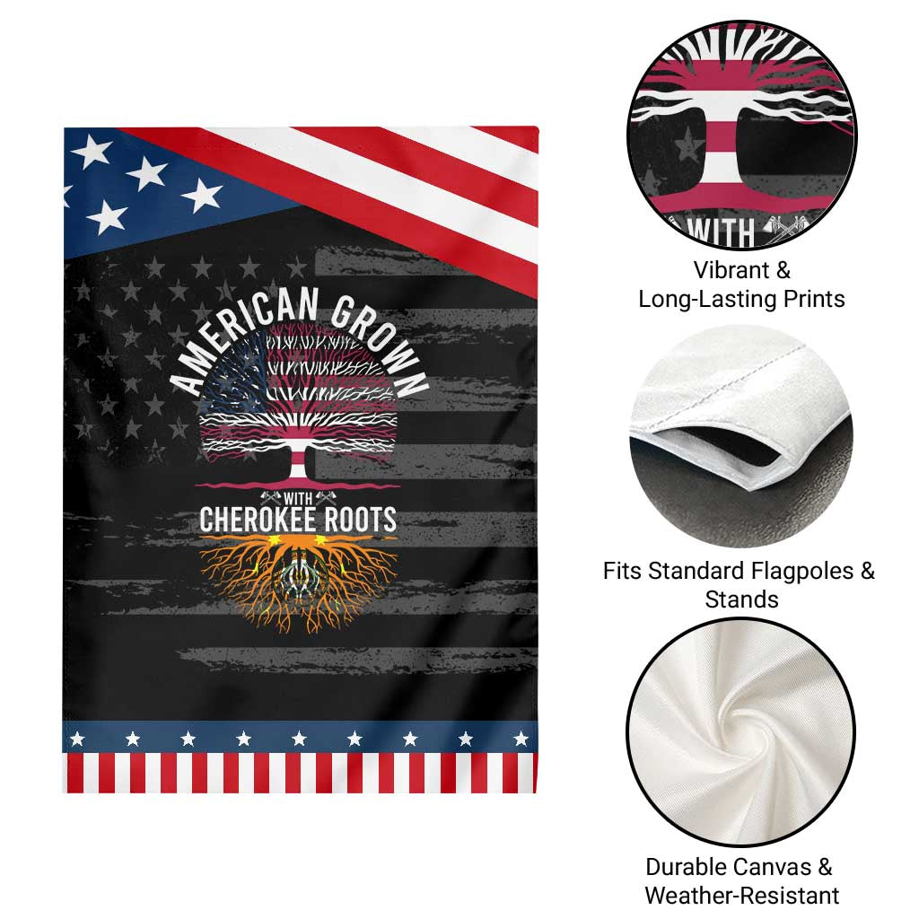 Native American Flag Garden Flag American Grown With Cherokee Roots
