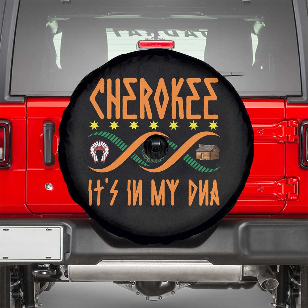 Cherokee Native American DNA Pride Spare Tire Cover It Is In My DNA - Wonder Print Shop