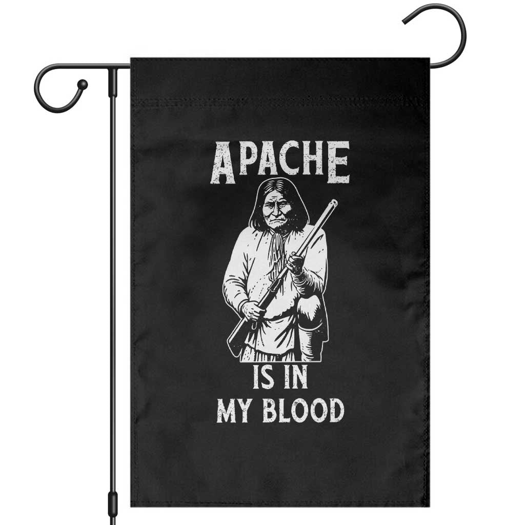 Native American Garden Flag Apache Is In My Blood - Wonder Print Shop