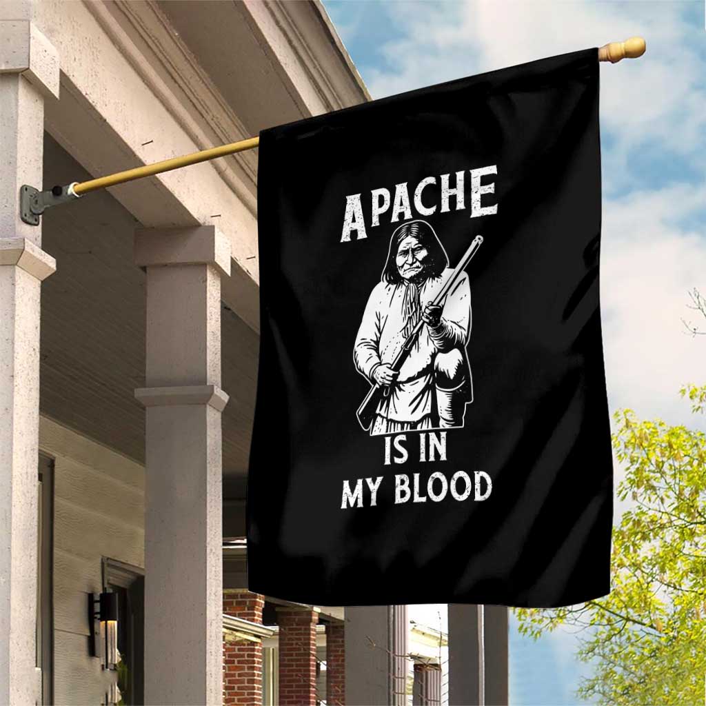 Native American Garden Flag Apache Is In My Blood - Wonder Print Shop