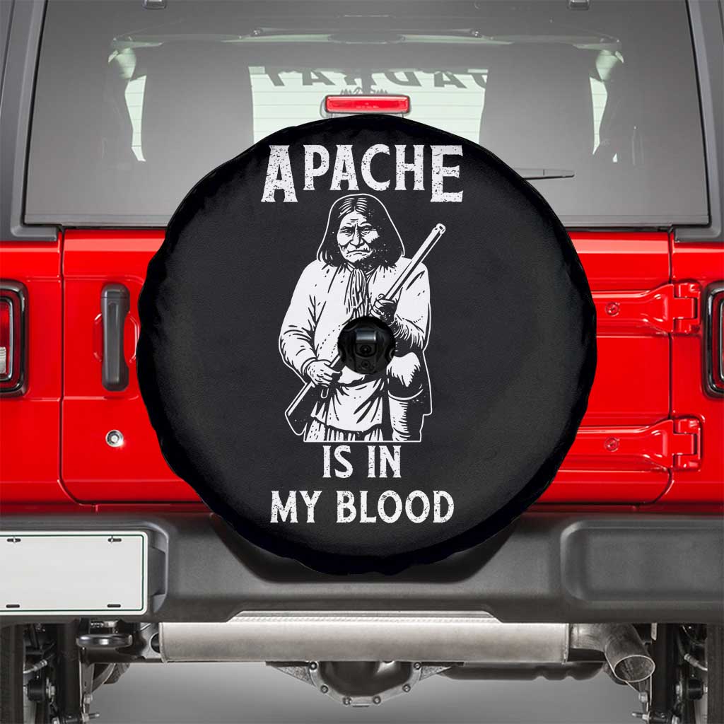 Native American Spare Tire Cover Apache Is In My Blood - Wonder Print Shop