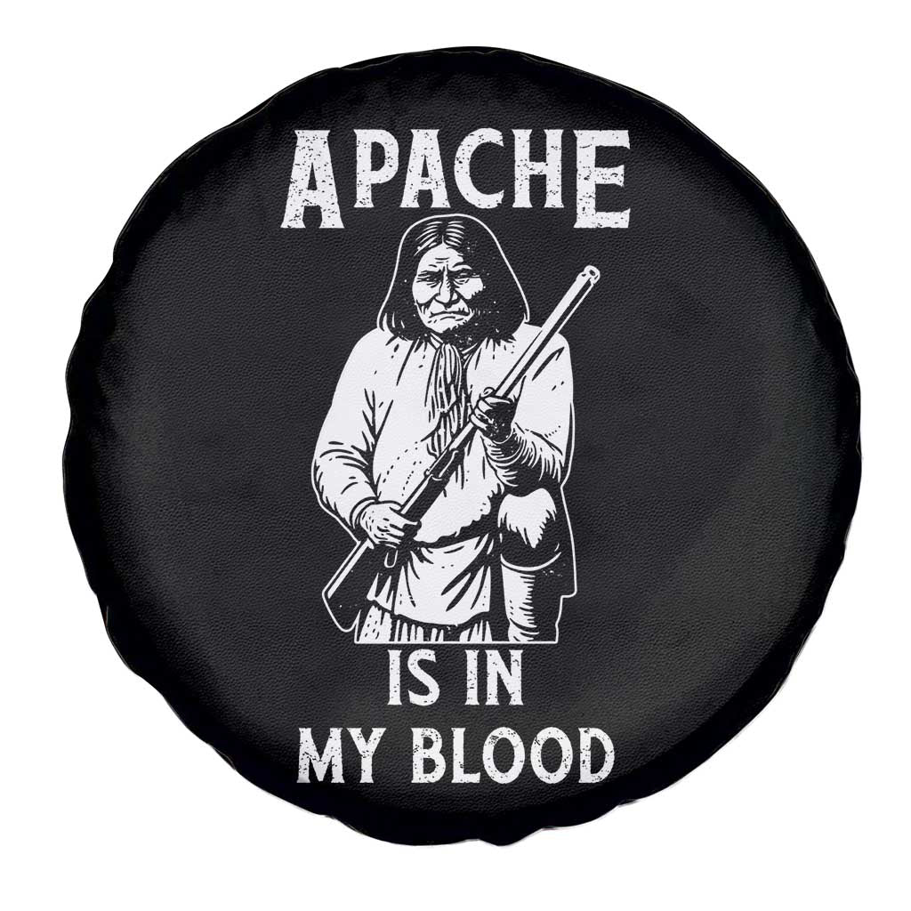 Native American Spare Tire Cover Apache Is In My Blood - Wonder Print Shop