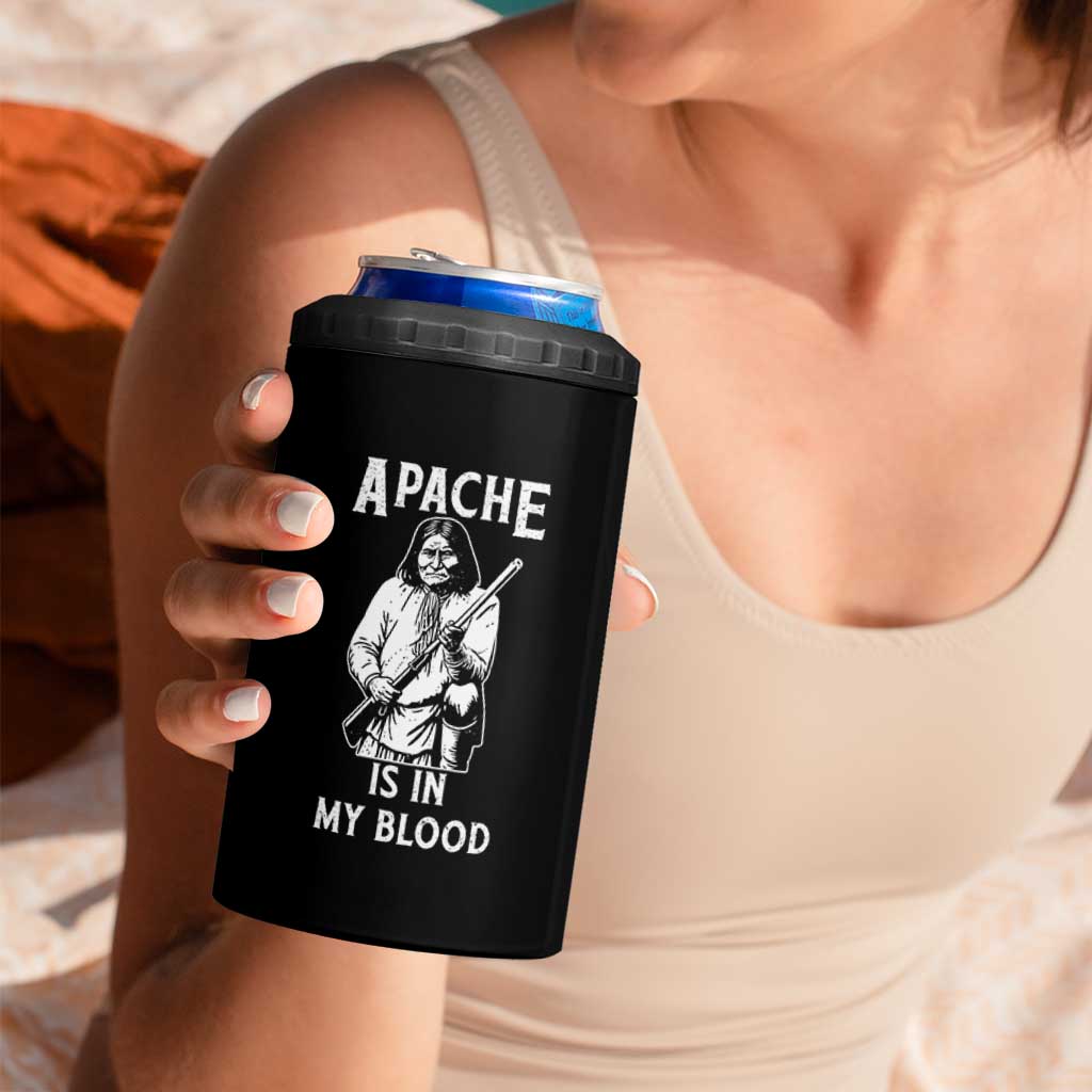 Native American 4 in 1 Can Cooler Tumbler Apache Is In My Blood