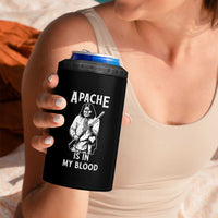 Native American 4 in 1 Can Cooler Tumbler Apache Is In My Blood