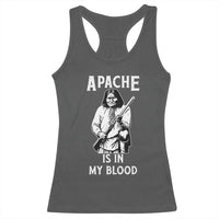 Native American Racerback Tank Top Apache Is In My Blood - Wonder Print Shop