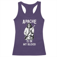 Native American Racerback Tank Top Apache Is In My Blood - Wonder Print Shop