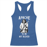 Native American Racerback Tank Top Apache Is In My Blood - Wonder Print Shop
