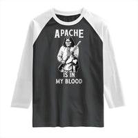 Native American Raglan Shirt Apache Is In My Blood - Wonder Print Shop