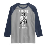 Native American Raglan Shirt Apache Is In My Blood - Wonder Print Shop