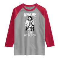 Native American Raglan Shirt Apache Is In My Blood - Wonder Print Shop