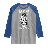 Native American Raglan Shirt Apache Is In My Blood - Wonder Print Shop