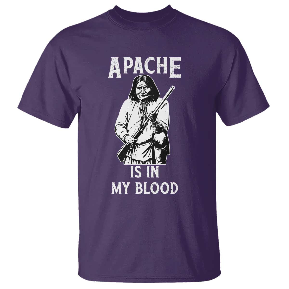Native American T Shirt Apache Is In My Blood - Wonder Print Shop