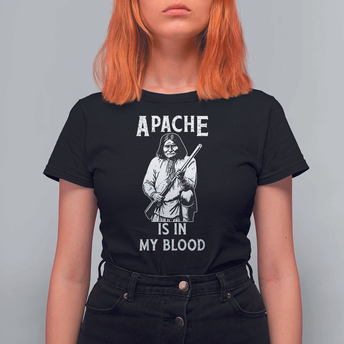 Native American T Shirt For Women Apache Is In My Blood - Wonder Print Shop